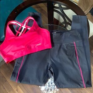 Women’s Avia leggings & strappy sports bra size M